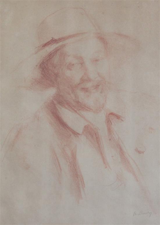 Albert de Belleroche (1864-1944) Portrait of the artists father, Paris 1909, catalogue number 470, from an edition of 10 11 x 8in.